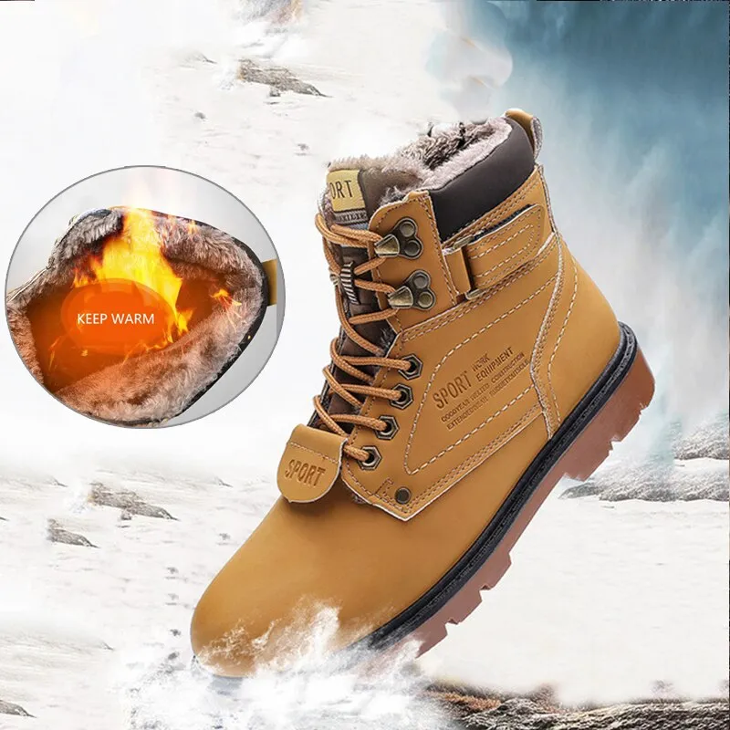 ankle boots men fashion pu leather men shoes basic black boots buckle Field N Forest Work Boots