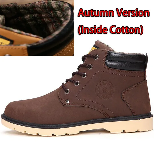 Best Type Of Work Boots Hot Newest Keep Warm Men Winter Boots High Quality pu Leather Casual Boots Working Fahsion Boots Essential Shoes