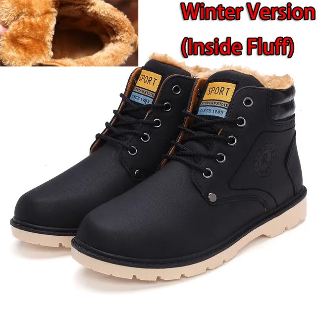 Hot Newest Keep Warm Men Winter Boots High Quality pu Leather Casual Boots Working Fahsion Boots Essential Shoes Best Chelsea Style Work Boots