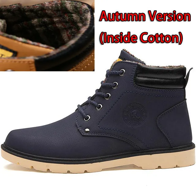 Ace Work Boots Hot Newest Keep Warm Men Winter Boots High Quality pu Leather Casual Boots Working Fahsion Boots Essential Shoes