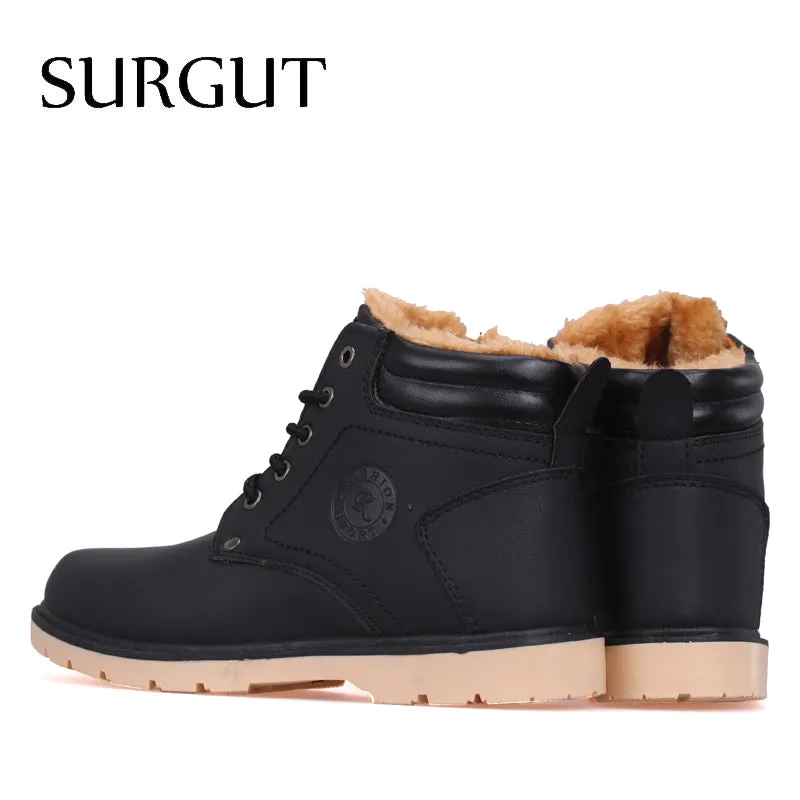 Hot Newest Keep Warm Men Winter Boots High Quality pu Leather Casual Boots Working Fahsion Boots Essential Shoes Best Waterproof And Insulated Work Boots