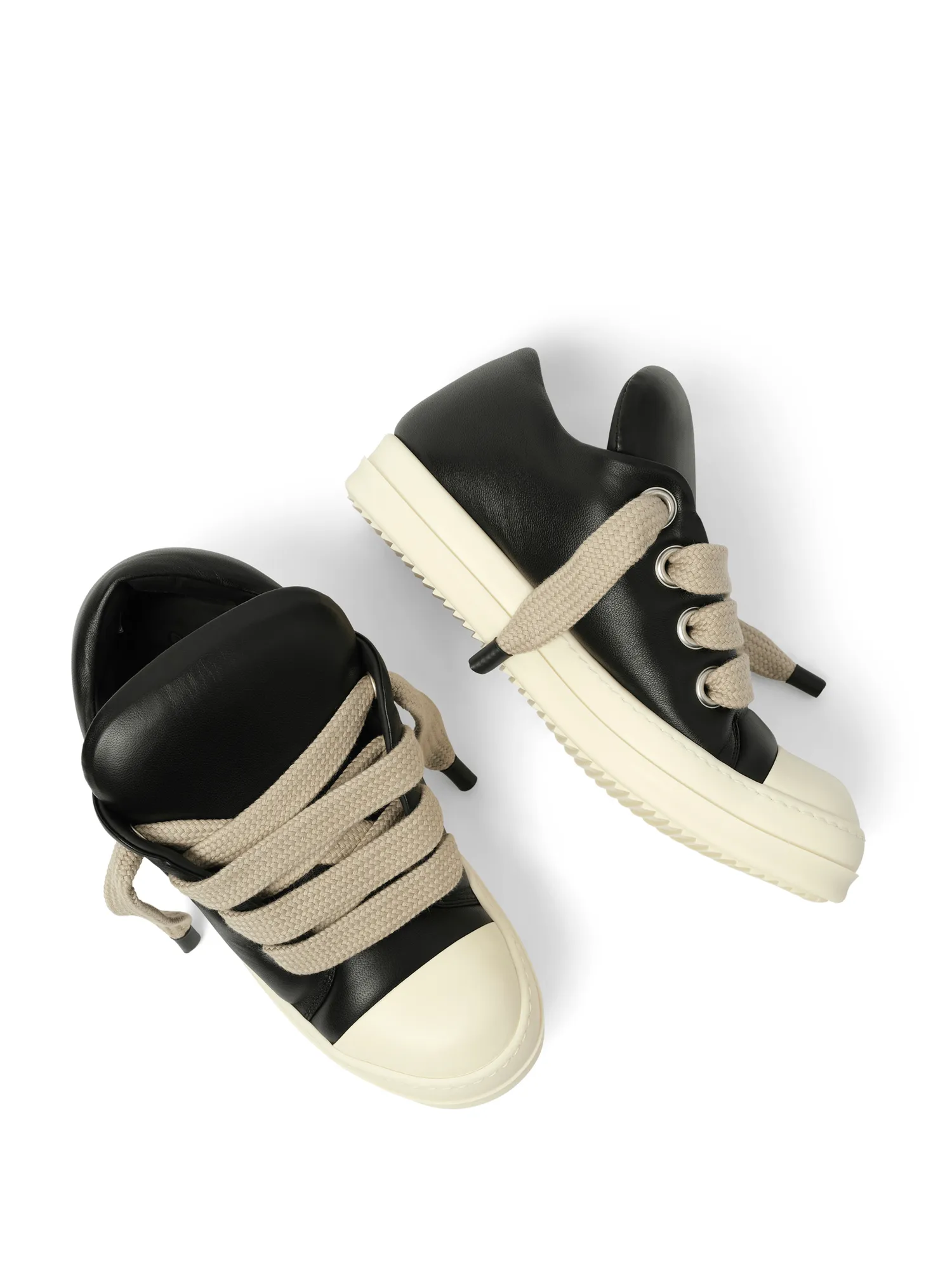 Padded Jumbolaced Low Sneaks in Black/Milk/Milk Autism Sneakers