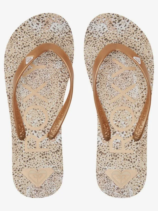 Roxy Tahiti Flip Flops Natural Leather Flip Flops
