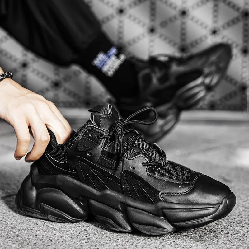 Best Slip In Sneakers SOLIBEN Men Casual Shoes Fashion Men's Chunky Sneakers Height Increasing Dad Shoes Thick Sole Hard-Wearing Male Footwear