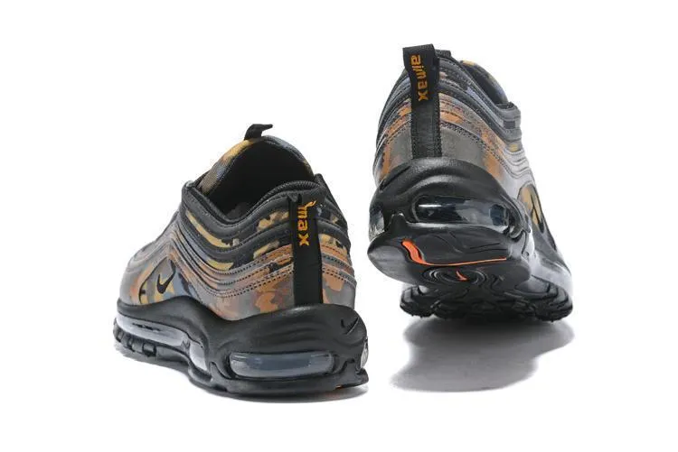 Asics Shoes Cricket Nike Air Max 97 Camouplage Brown Black Shoes !!! CYBER MONDAY SALE !!!