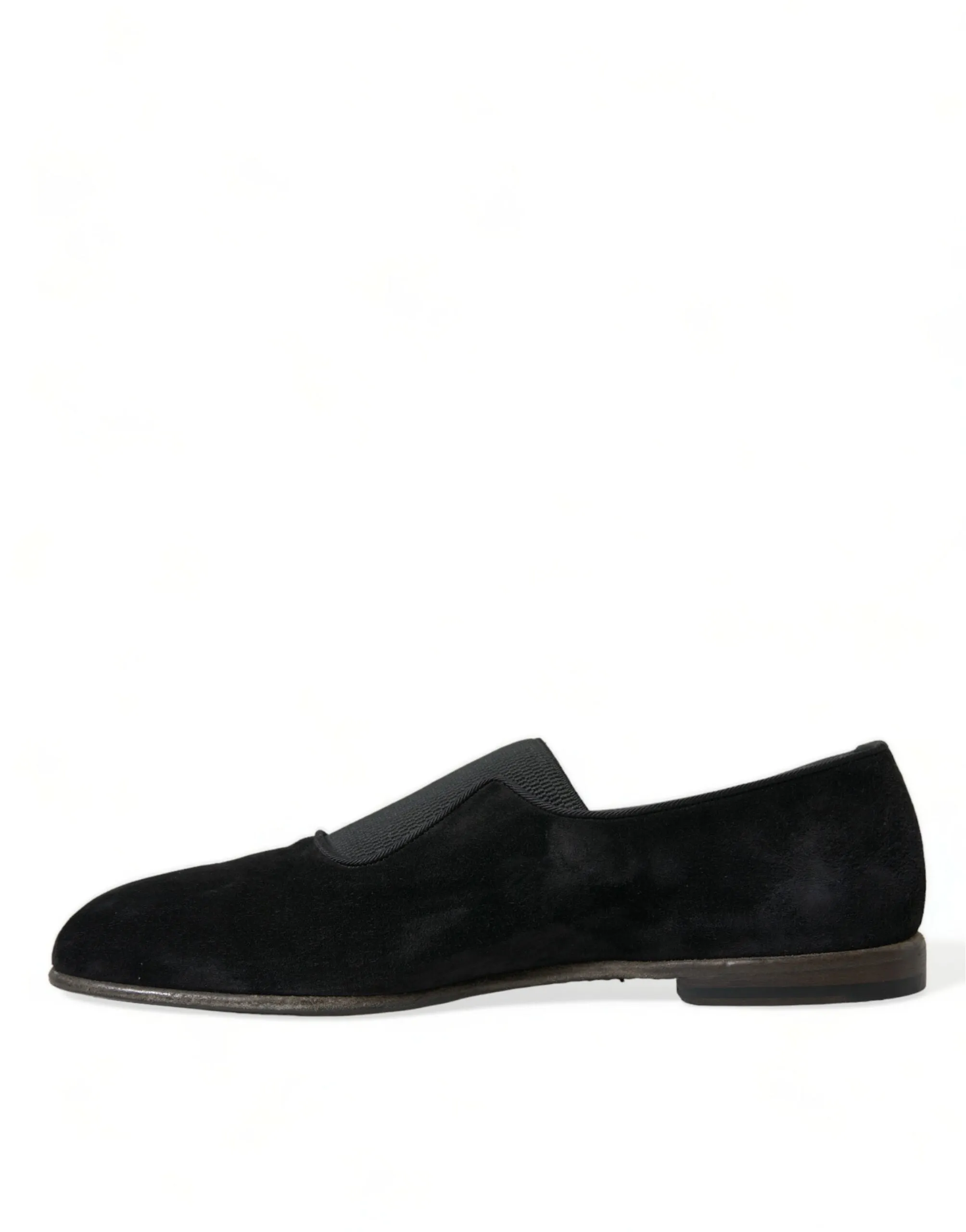 Marni Sabot Loafers Dolce & Gabbana Elegant Black Velor Loafers for the Discerning Gentleman
