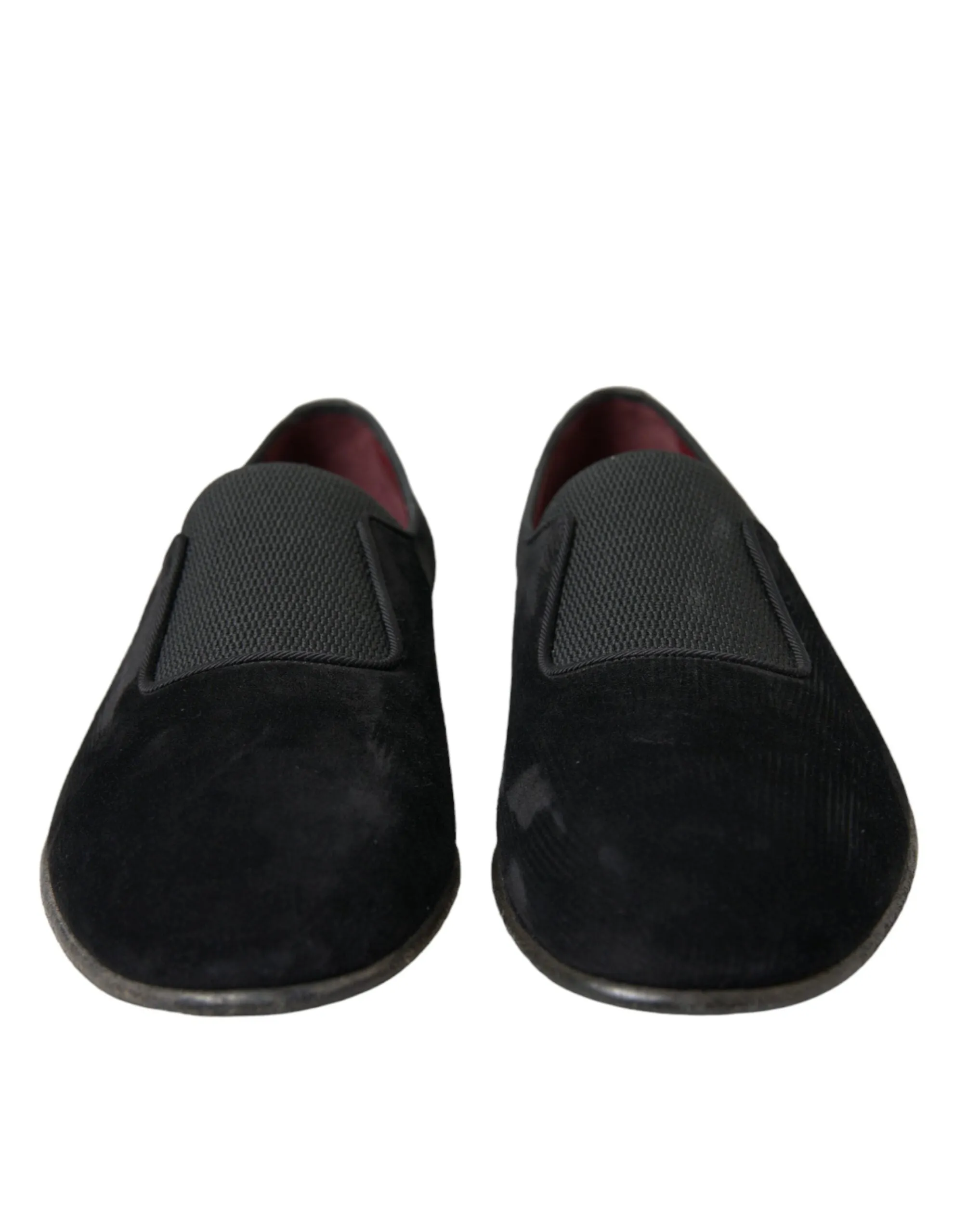 Ganni Loafers Dolce & Gabbana Elegant Black Velor Loafers for the Discerning Gentleman