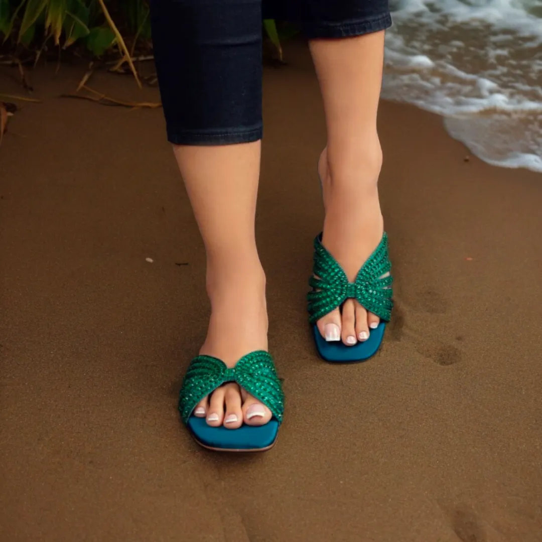 9 West Slippers Natalya Slides