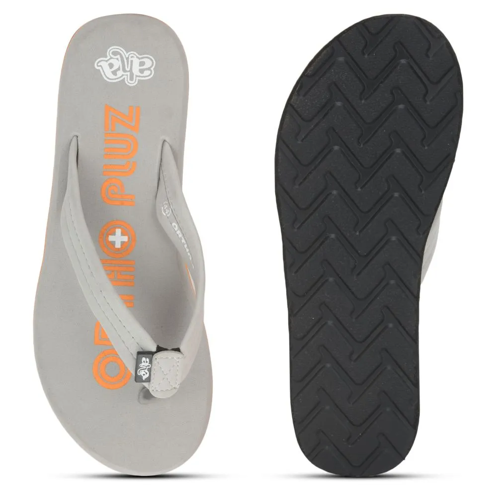 Marc Fisher Slides A-HA Casual Light Grey Flip Flop For Men ORTHO-1 By Liberty