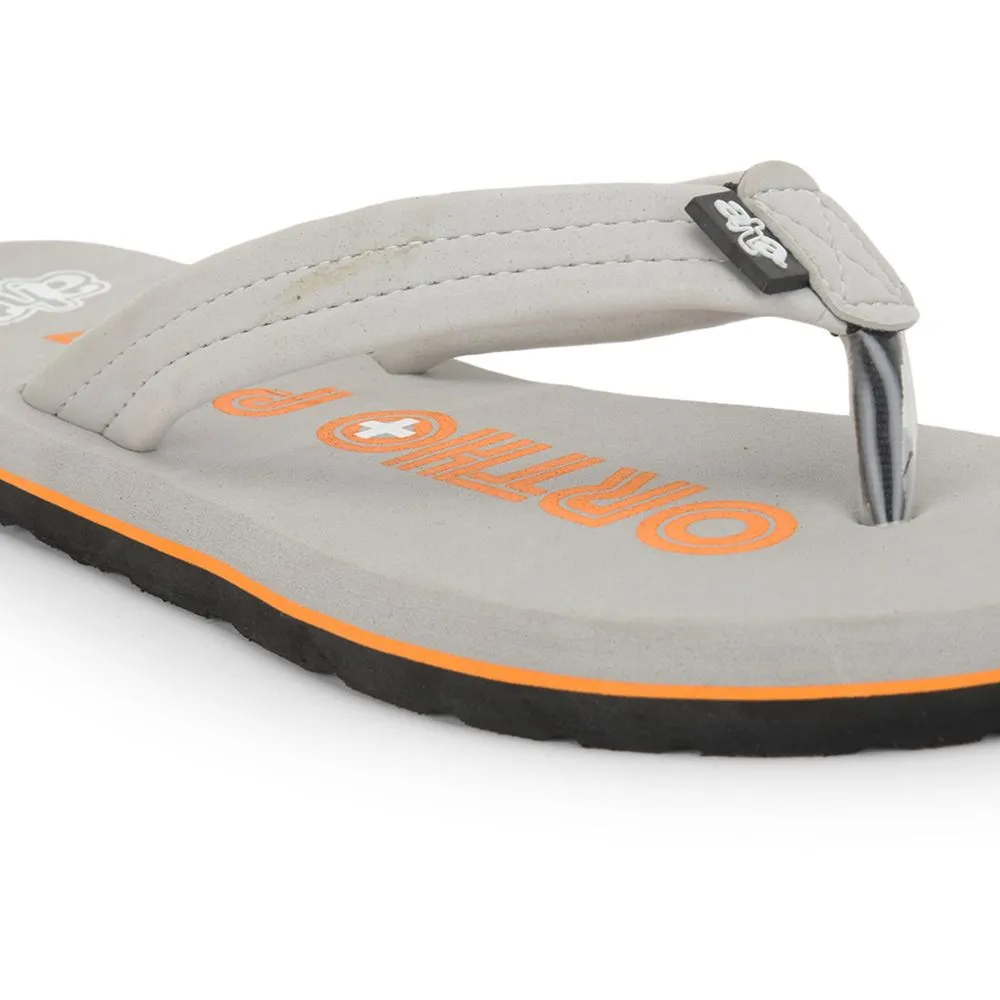 A-HA Casual Light Grey Flip Flop For Men ORTHO-1 By Liberty Crochet Patterns For Slippers Free