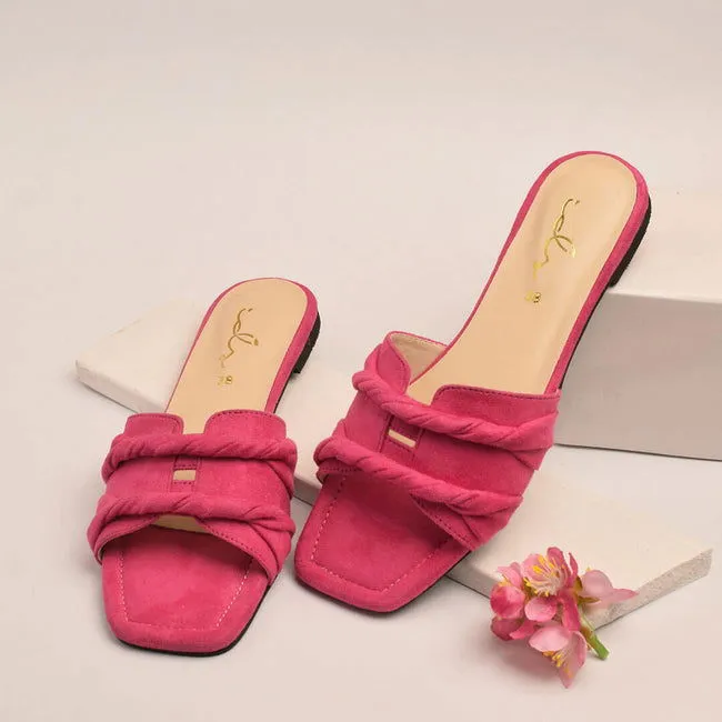 Ruksaar Twisted Detail Slides Style Flat Slippers 195 Pickle Rick Slippers