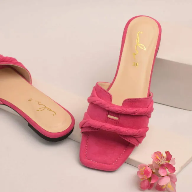 Ruksaar Twisted Detail Slides Style Flat Slippers 195 Adventure Slippers