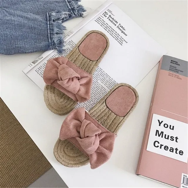 Glass Slippers Battle Cats Slippers Women Slides Summer Bow Summer Sandals