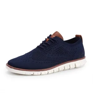 Blue Sneakers Angelo Ricci Casual Mesh Shallow Lightweight Sneakers