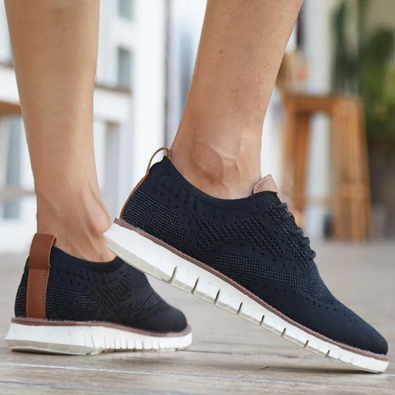 Thick Sole Sneakers Angelo Ricci Casual Mesh Shallow Lightweight Sneakers