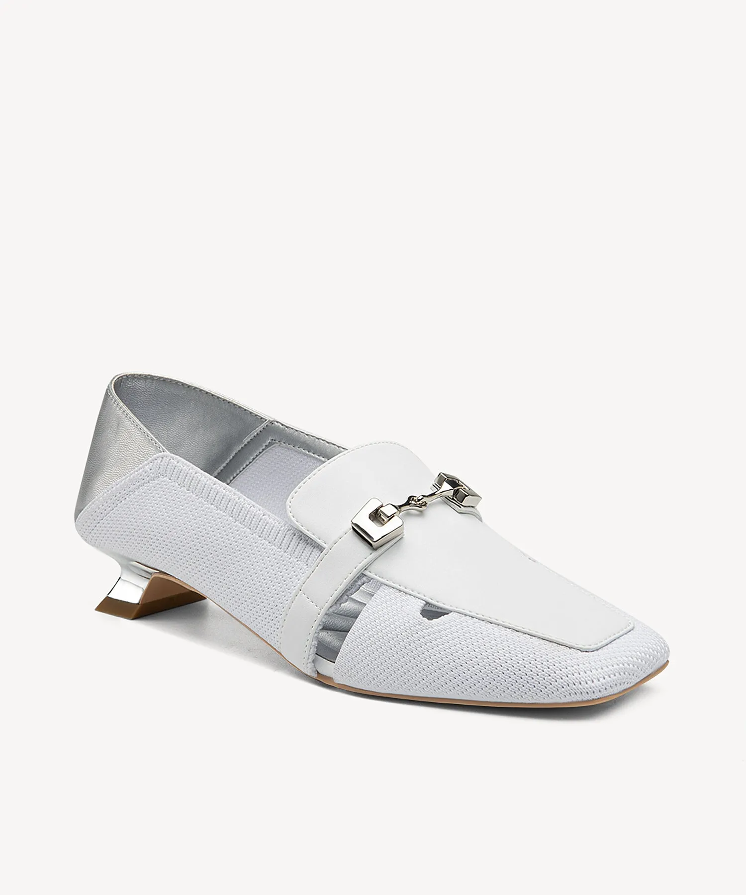 Classy Loafers Commuter Square Toe  High Heel Loafers