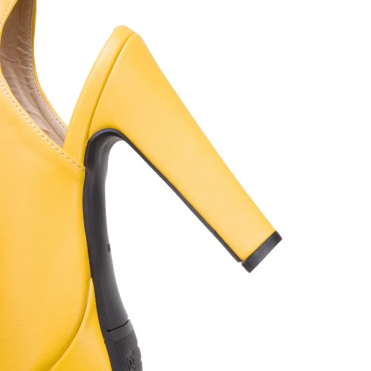 Women's Peep Toe Buckle Lace-Up Chunky Heel Platform Sandals A. Emery Sandals