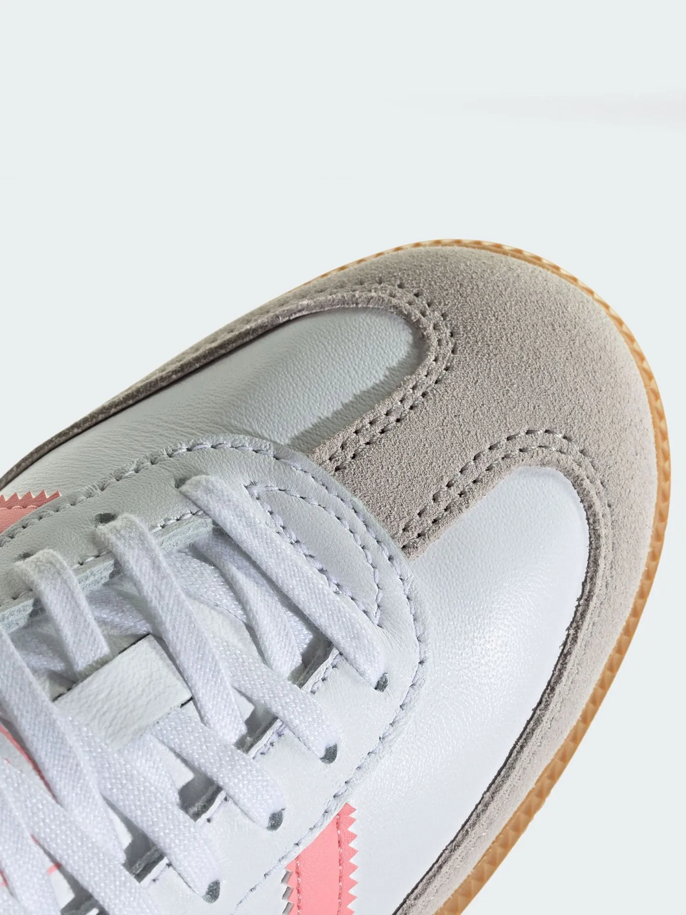 Adidas Samba Vegan Shoes Samba OG White/Semi Pink Spark/Gum3 Shoes (Kids)