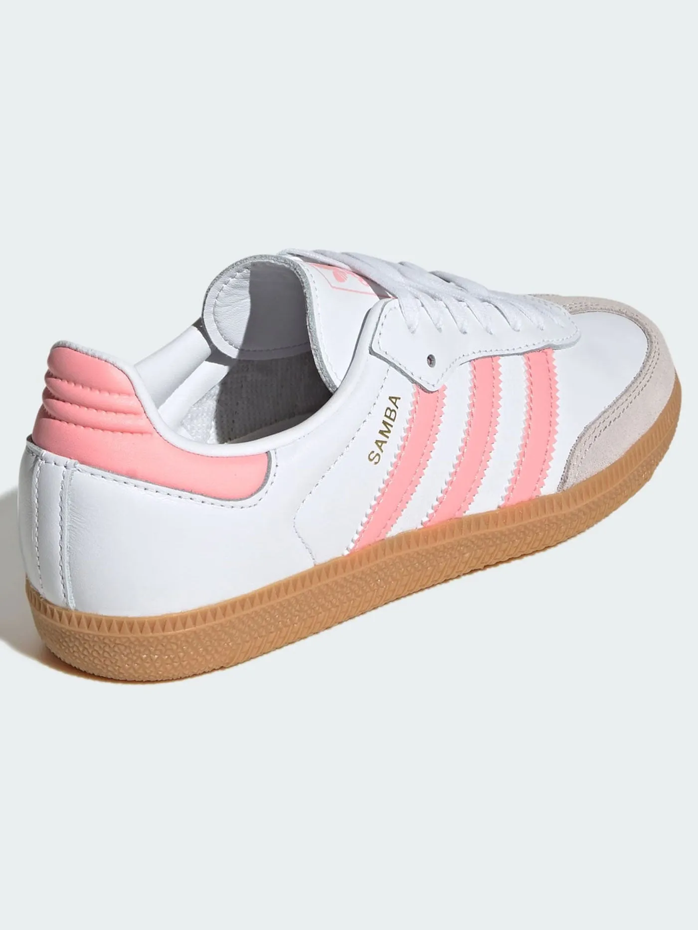 Samba OG White/Semi Pink Spark/Gum3 Shoes (Kids) Adidas Sambas Shoes