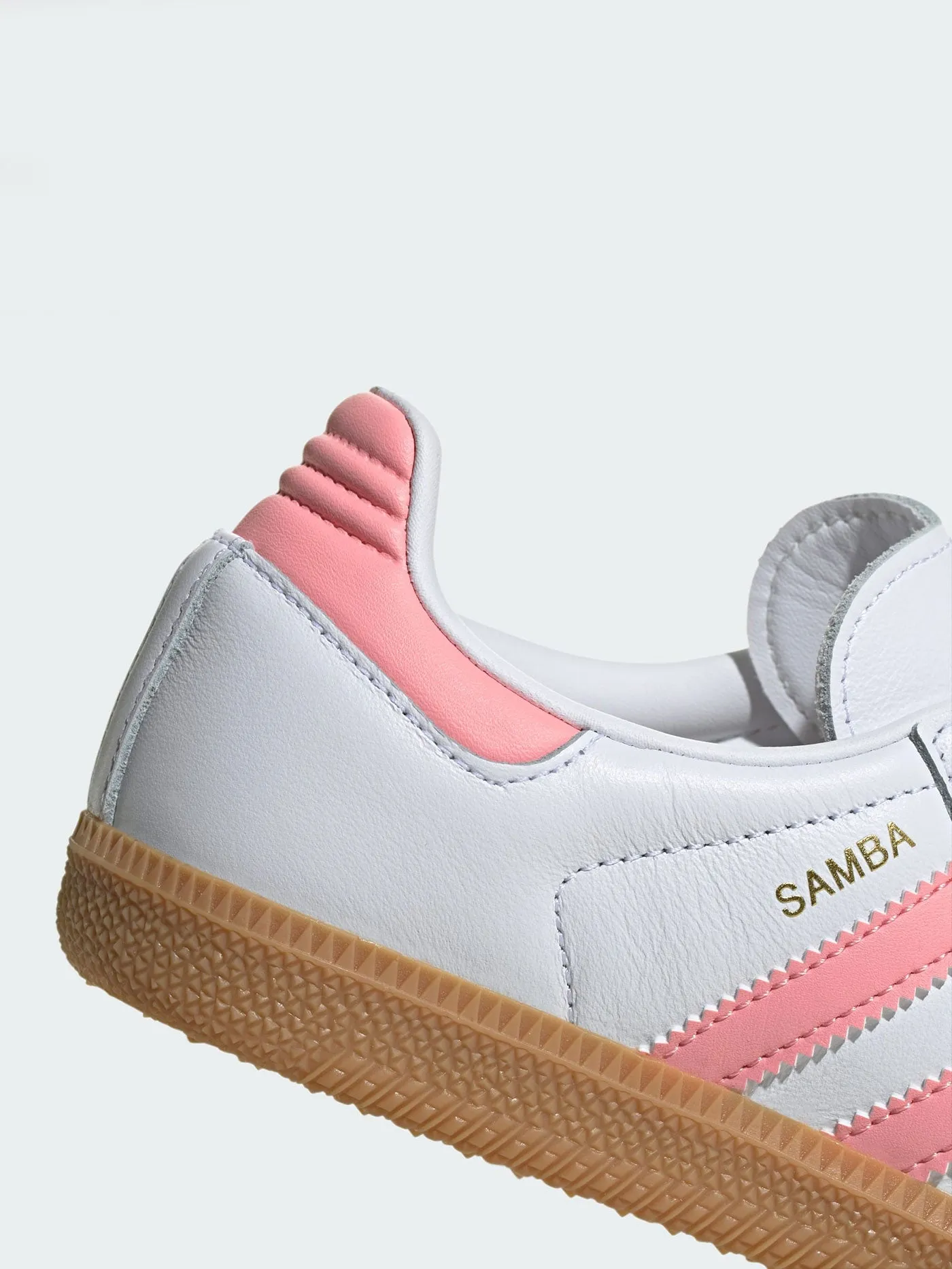 Adidas Running Shoes New Samba OG White/Semi Pink Spark/Gum3 Shoes (Kids)