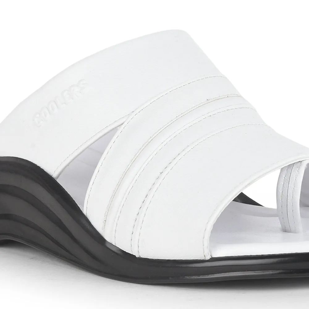 Coolers By Liberty Men 7123-805D White Casual Slippers Tasman Ii Slippers