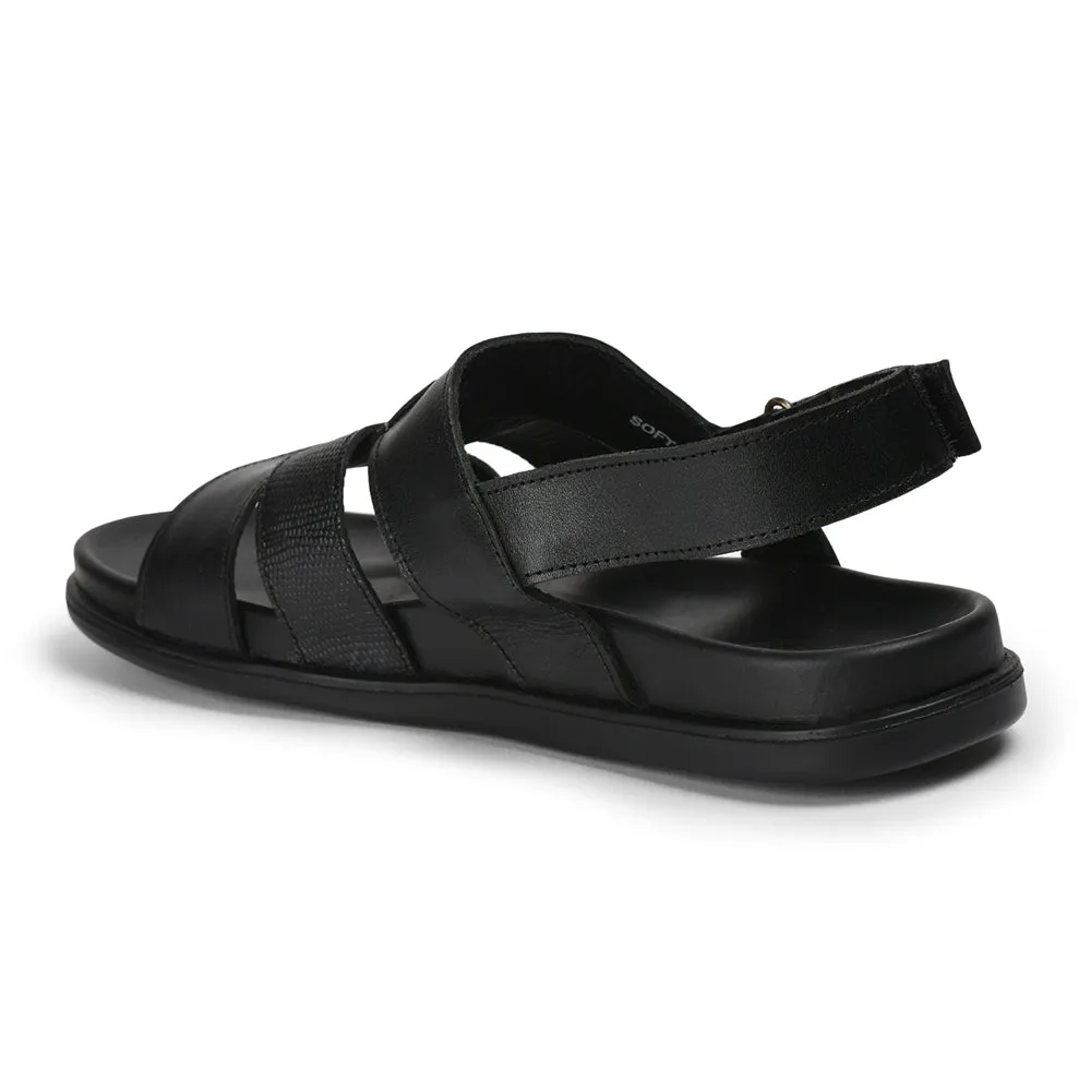 Classic Doodle Fur Slide Healers By Liberty Men SOFT-4 Black Formal Sandal