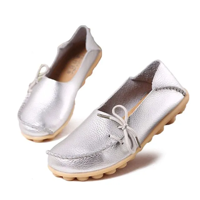 Riali Loafers Soft Leisure Flats Women Leather Shoes Moccasins Mother Loafers