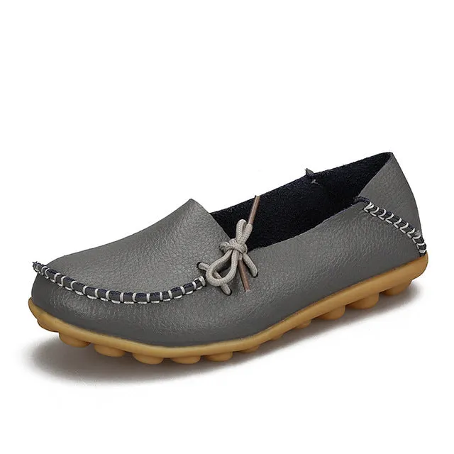 Loafers Original Soft Leisure Flats Women Leather Shoes Moccasins Mother Loafers