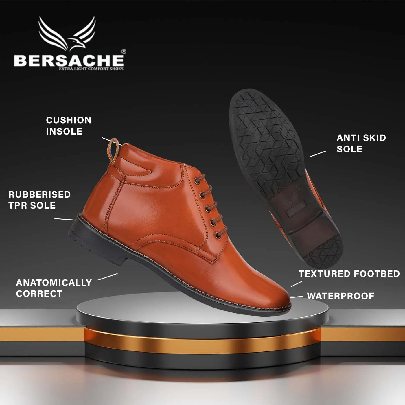 Mademoiselle Vs Ballet Slippers Bersache Sneaker, Loafers ,Casual with extra comfort snearkers for men 9093 (Tan)