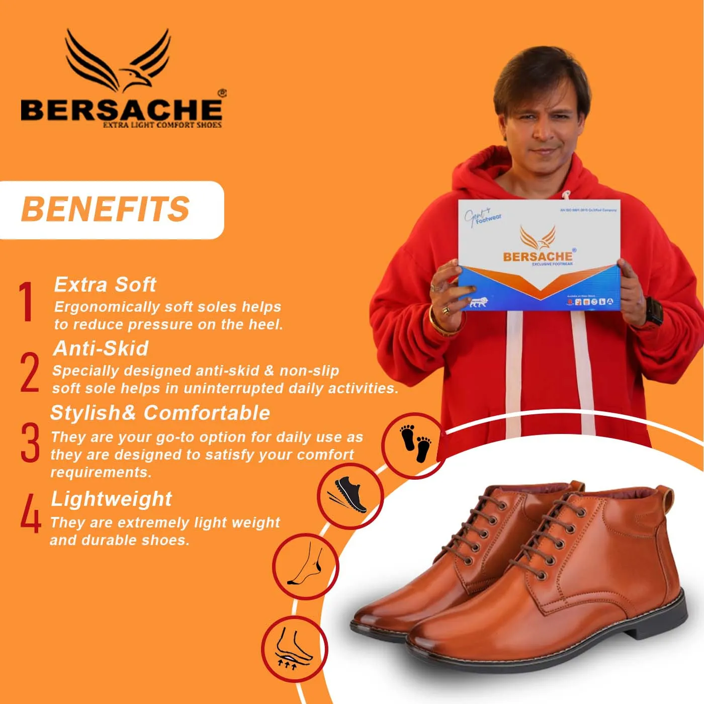 Bersache Sneaker, Loafers ,Casual with extra comfort snearkers for men 9093 (Tan) Slides Waterproof