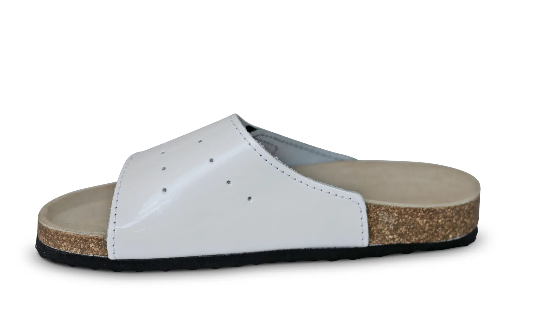 Cracked Heels Wearing Flip Flops T56: glossy white black ladies orthotic sandals