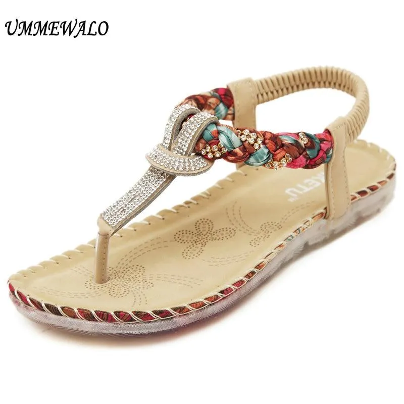 Summer Sandals Women T-strap Flip Flops Thong Sandals Designer Elastic Ladies Sandal Shoes cover new Flip Flops With Shells On Them