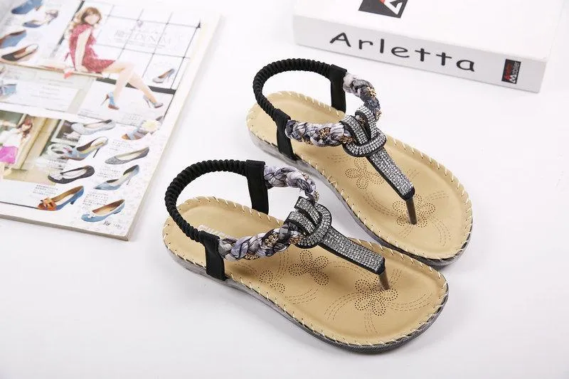 Summer Sandals Women T-strap Flip Flops Thong Sandals Designer Elastic Ladies Sandal Shoes cover new Cheetah Print Flip Flops