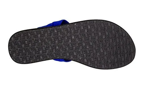 New Sanuk Yoga Sling 2 Deep Blue Jersey 9 Womens Sandals Fancy Wedge Flip Flops