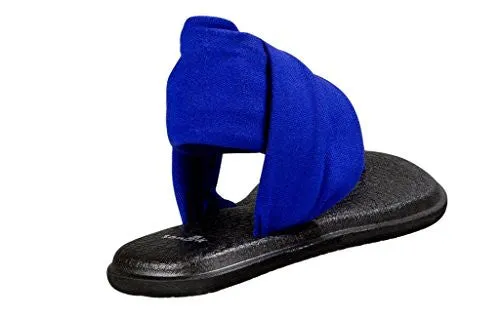 New Sanuk Yoga Sling 2 Deep Blue Jersey 9 Womens Sandals Soft Science Flip Flops