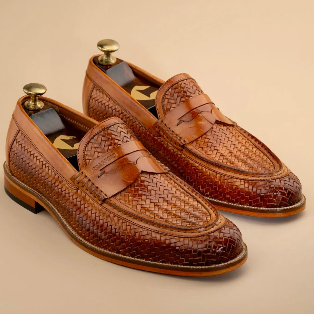 Slip On Shoes For Walking Spector - Handwoven Leather Slip-ons