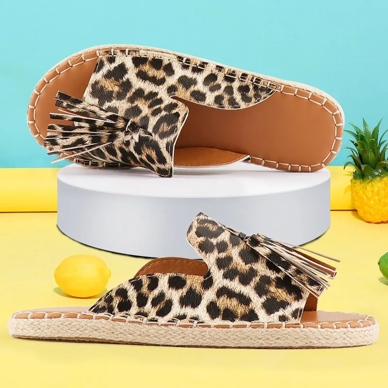 Top Flip Flops 2022 Summer Women Flats Sandals Slides Tassel Casual Hemp Rope Slides Espadrille Flip Flops Resorts Beach Shoes Women Sandals