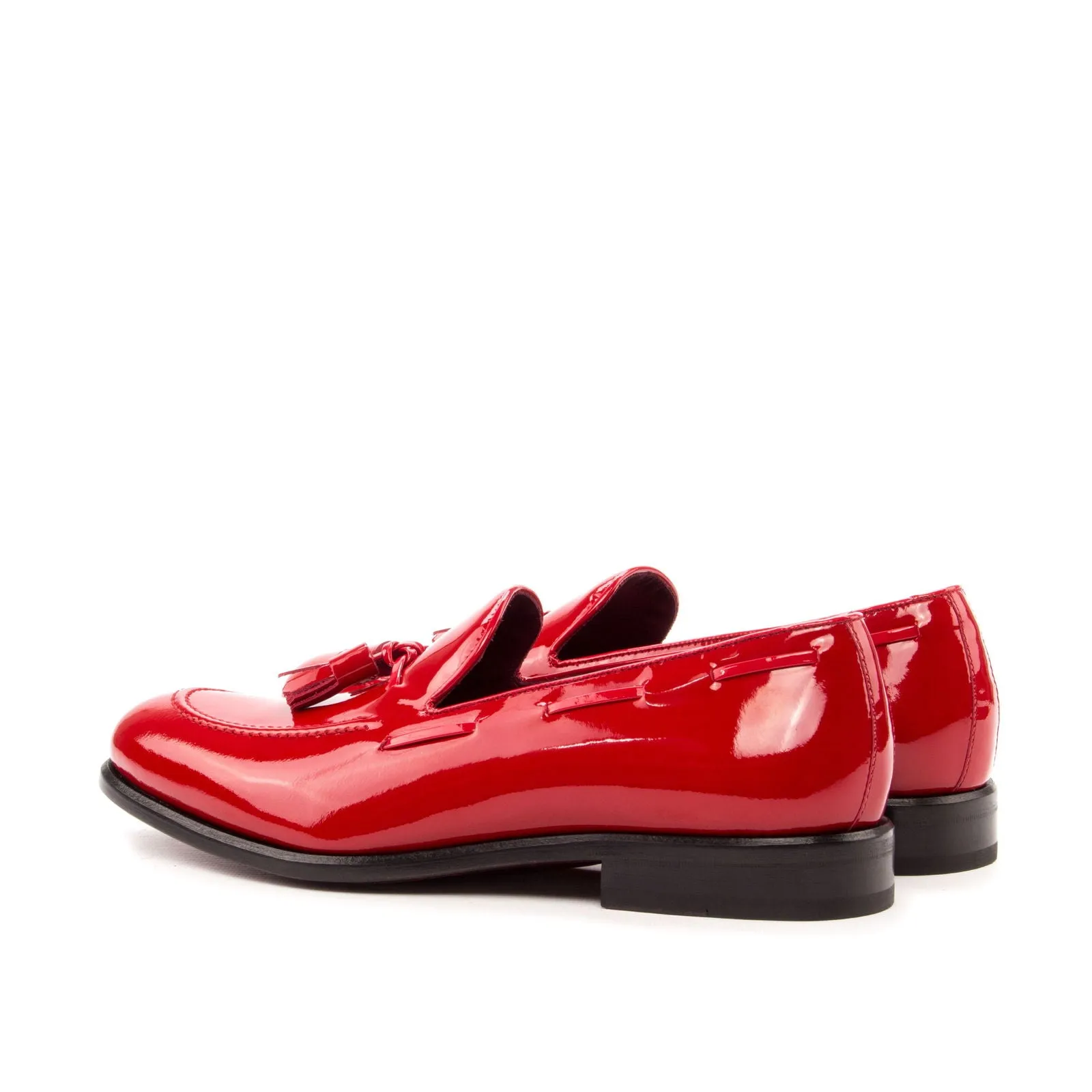 Loafers & Other Stories Men's Loafer Leather Shoes Wide Plus Size Red 3451
