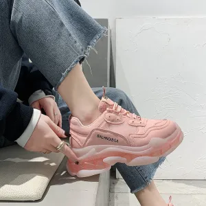 Fashion Brand Casual Tennis Basket Summer Vulcanized Shoes Sneakers With Wedge Heels