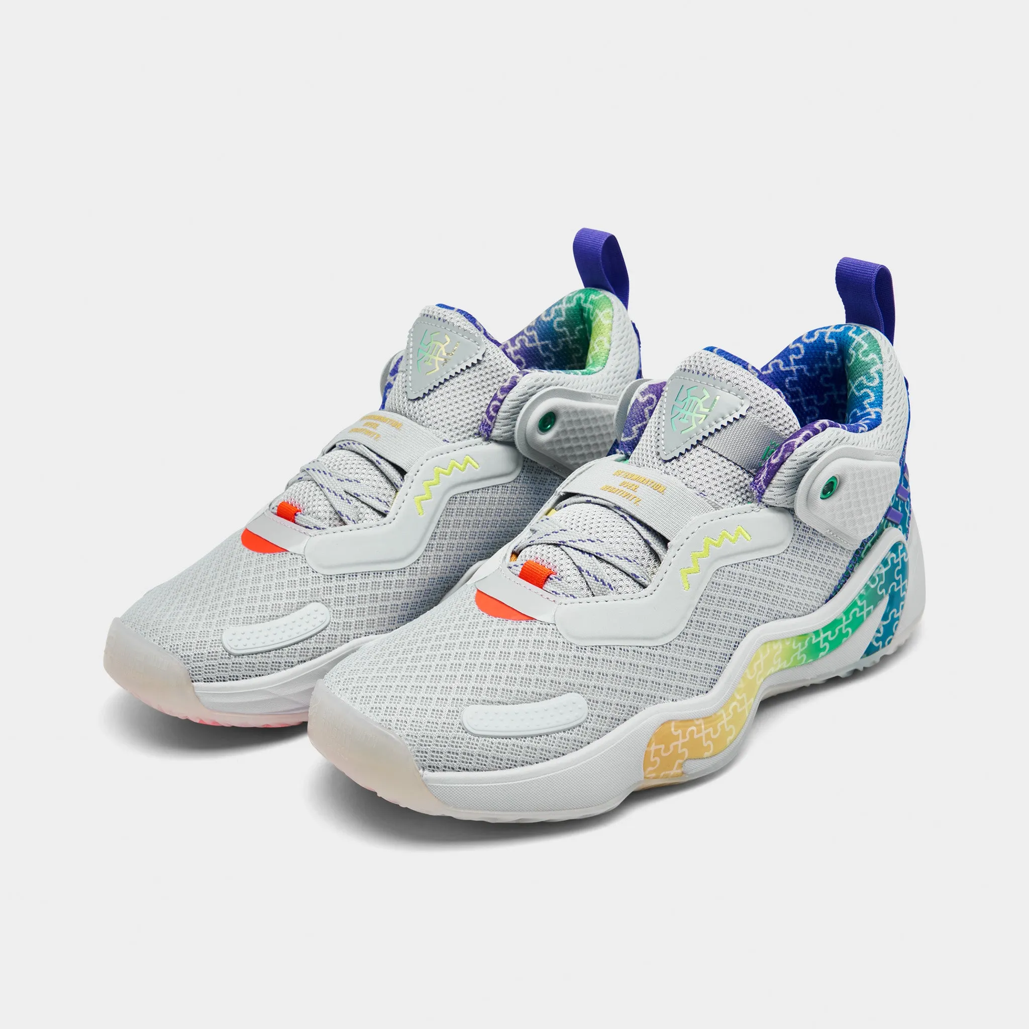 adidas Originals Juniors' D.O.N. Issue 3 Clear Grey / Solar Red - Team College Gold Adidas Trail Running Shoes Terrex