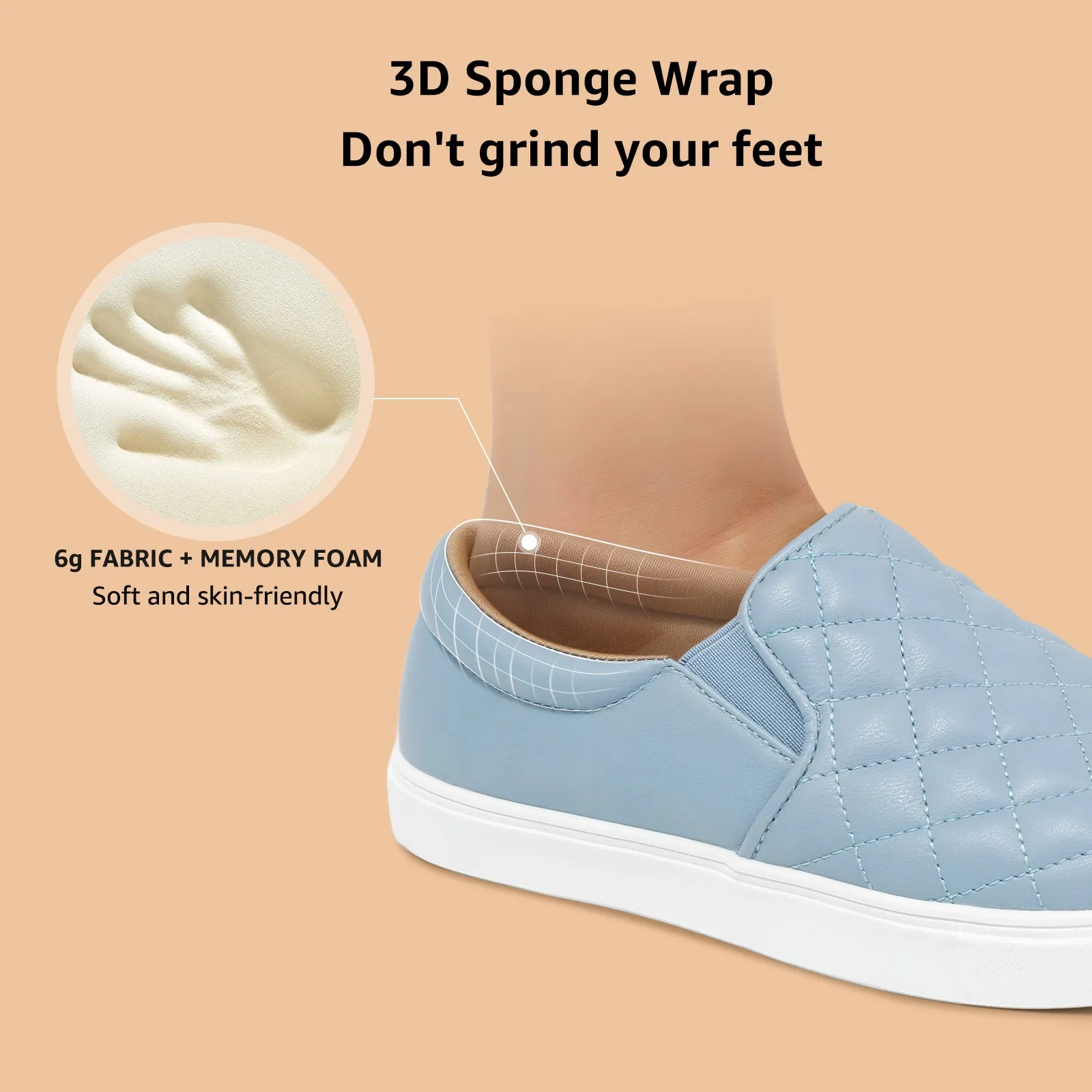 STQ Loafers for Women Memory Foam Slip On Sneakers EleeS Quilted 1.0 Comfort Fall Shoes Suit Tassel Loafers