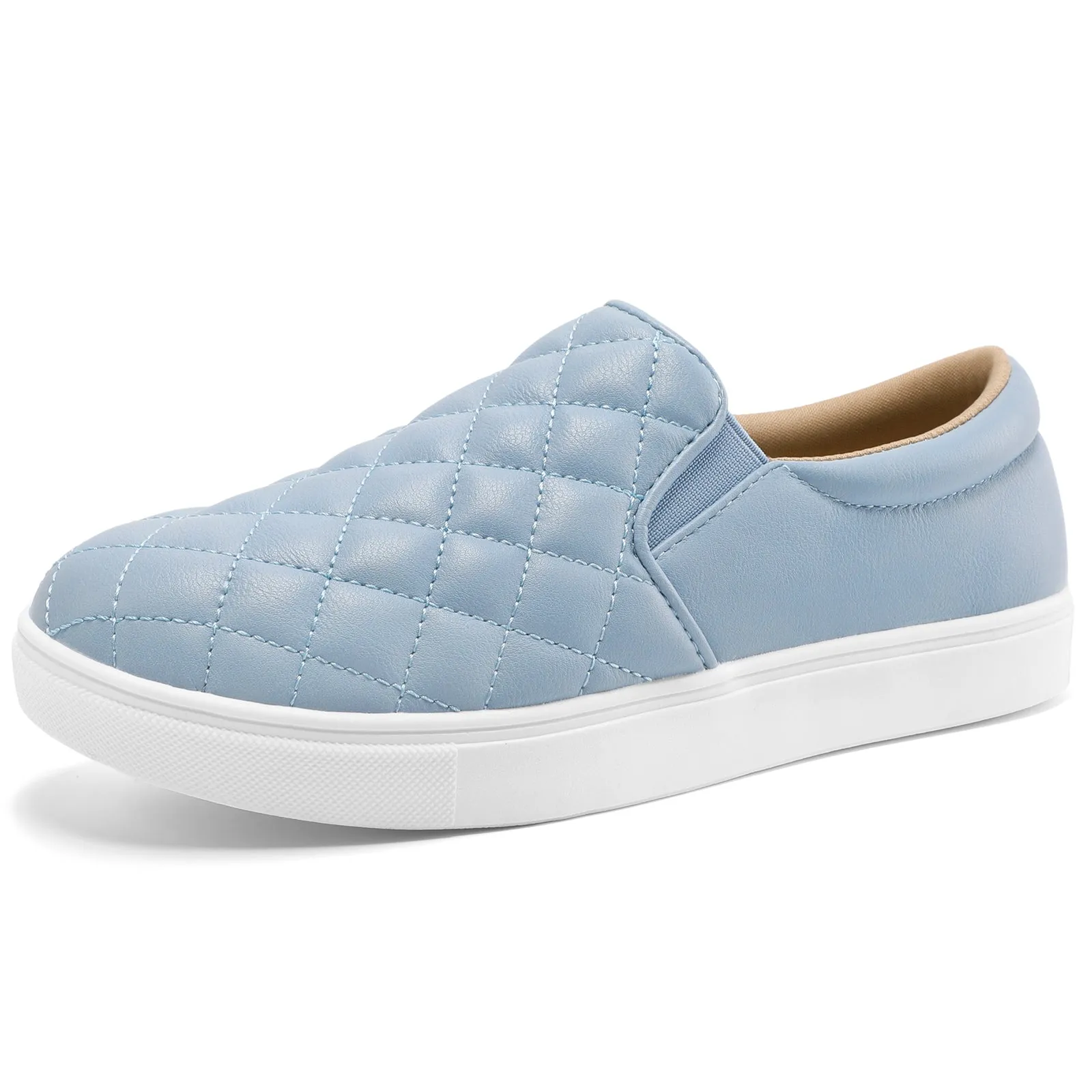 Loafers Walk STQ Loafers for Women Memory Foam Slip On Sneakers EleeS Quilted 1.0 Comfort Fall Shoes