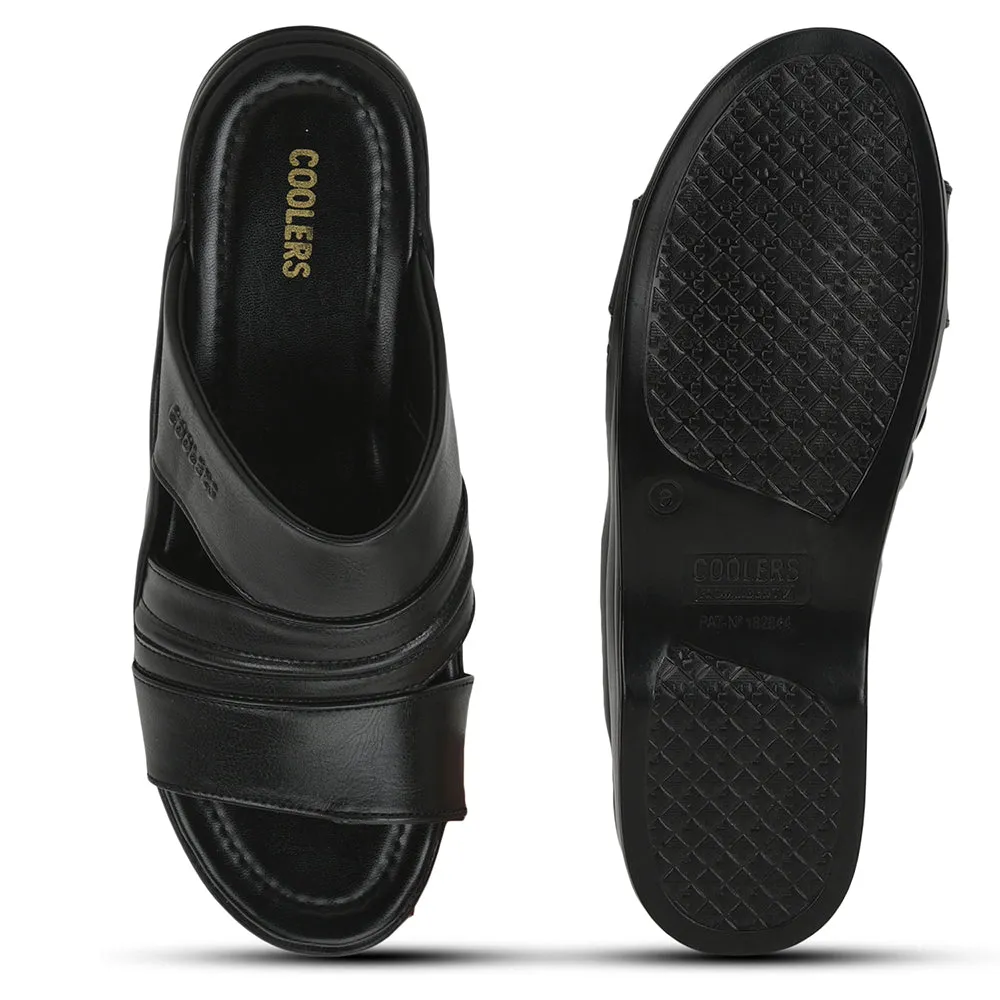 Coolers Casual Slippers For Men (Black) 7123-805D By Liberty Slippers Special Colour