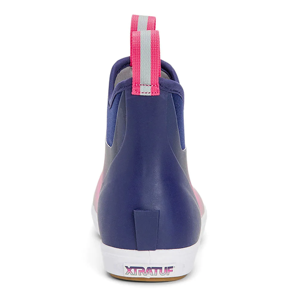 XTRATUF Women's Ankle Deck Boots- Purple Aurora Slip-on Sandals