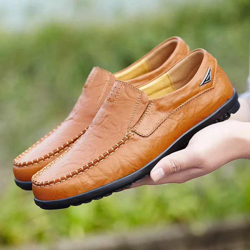 Orinoco Loafers Men's Summer Casual Genuine Leather Slip-Ons | Plus Size
