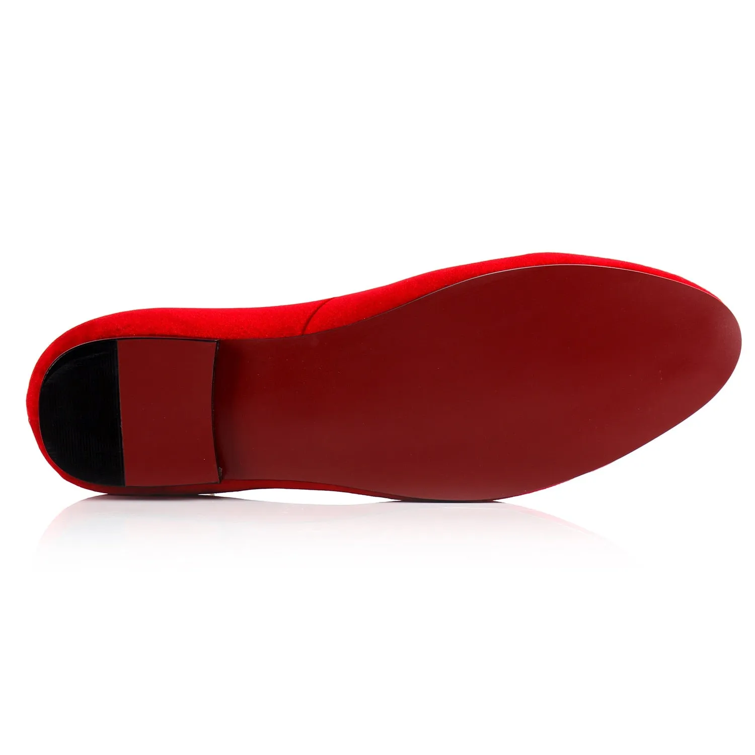 Harpelunde Men Moccasins Embroidered Velvet Loafers Smoking Slippers Clark Loafers