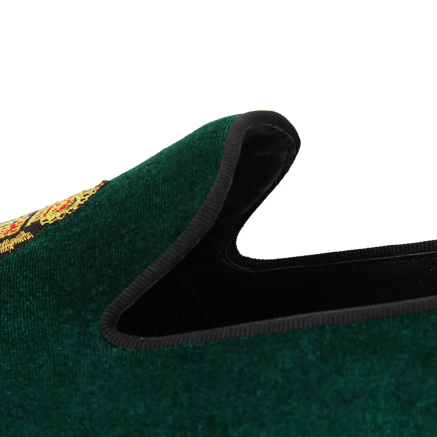 Harpelunde Men Moccasins Embroidered Velvet Loafers Smoking Slippers Alexander Wang Loafers