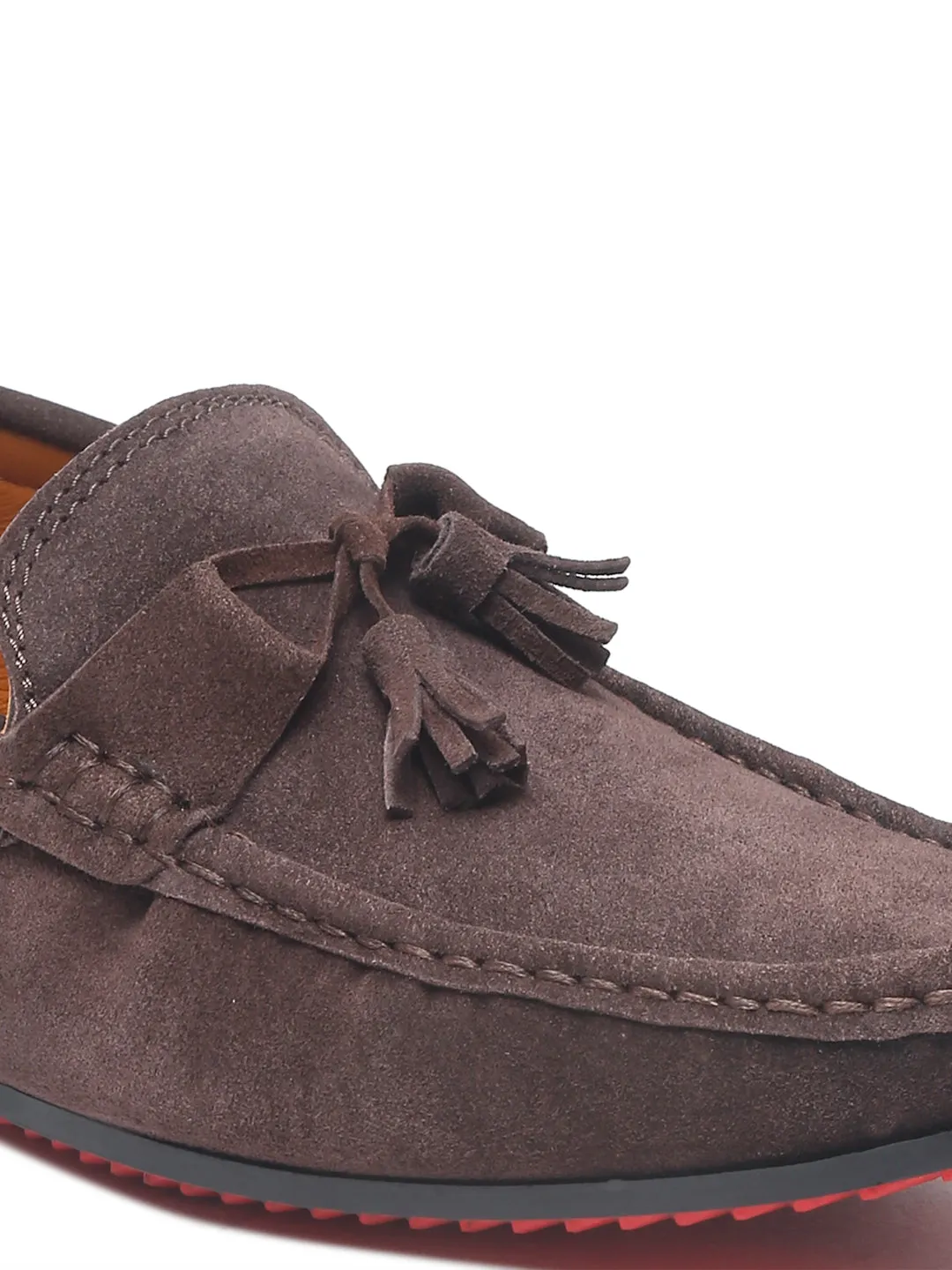 Teakwood Leather Men Solid Round-Toe Brown Loafer - Clearance sale To Boot Loafers