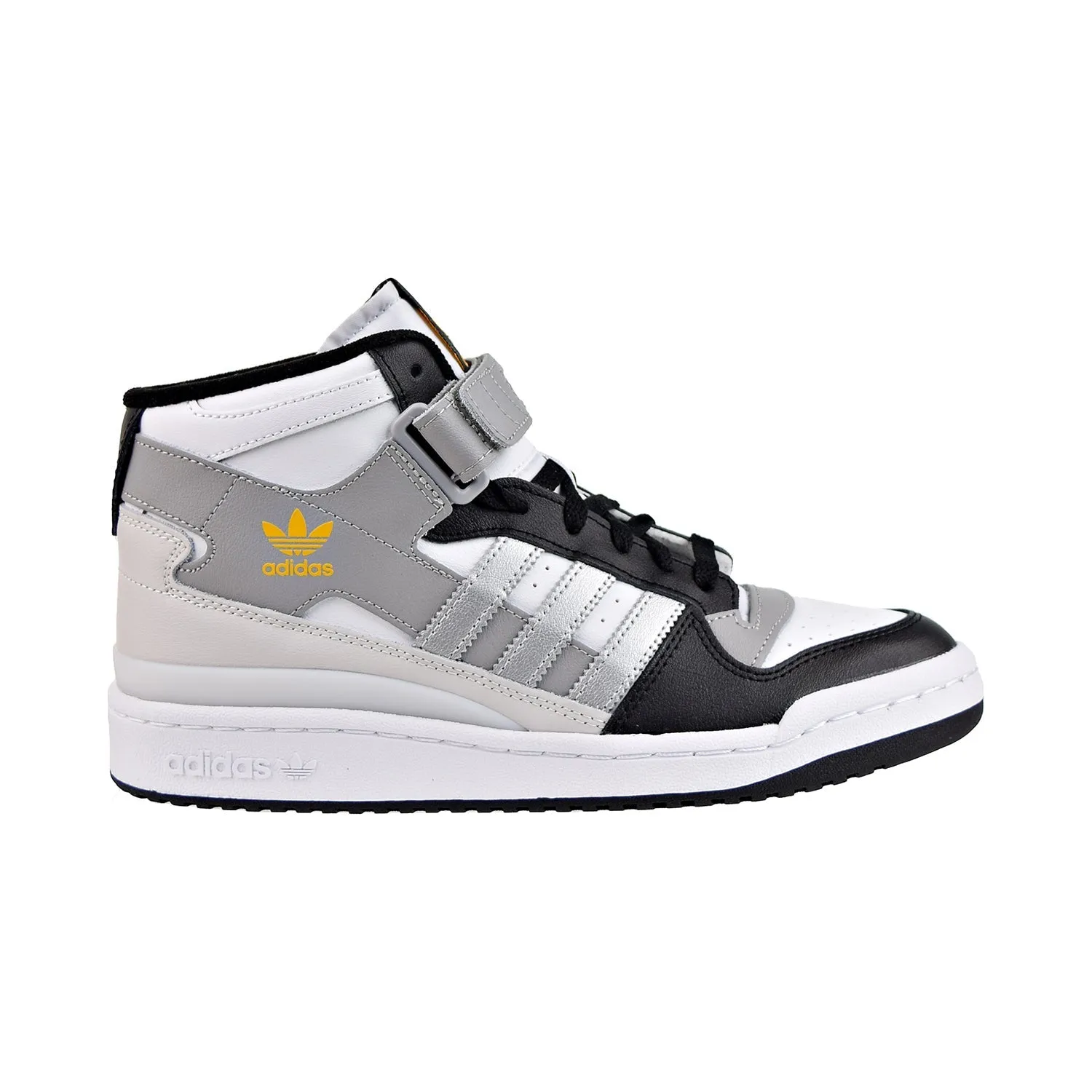 Adidas Forum Mid Men's Shoes Metallic Silver-Core Black Adidas Retro Shoes