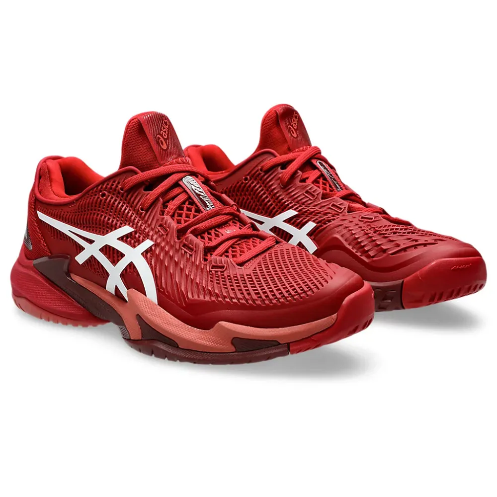 Asics Gel Contend 6 Running Shoes ASICS Men's Court FF 3 Novak Tennis Shoe (Cranberry/White)